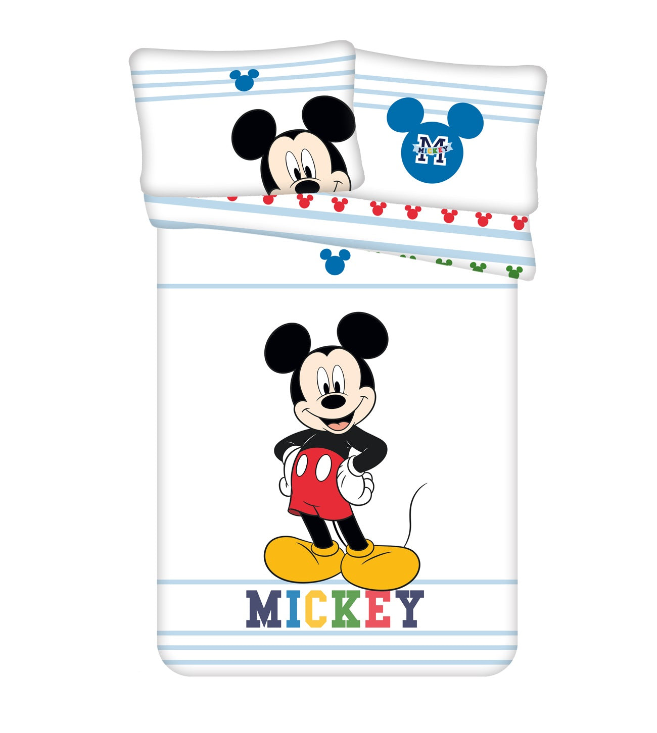 Disney Mickey Mouse Kinderbettwäsche – Bettbezug 100x135 cm & Kissenbezug 40x60 cm