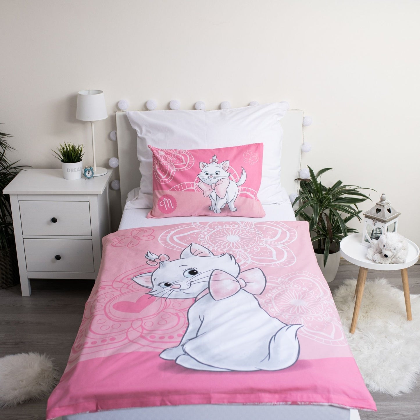 Disney Marie Kinderbettwäsche – Bettbezug 100x135 cm & Kissenbezug 40x60 cm