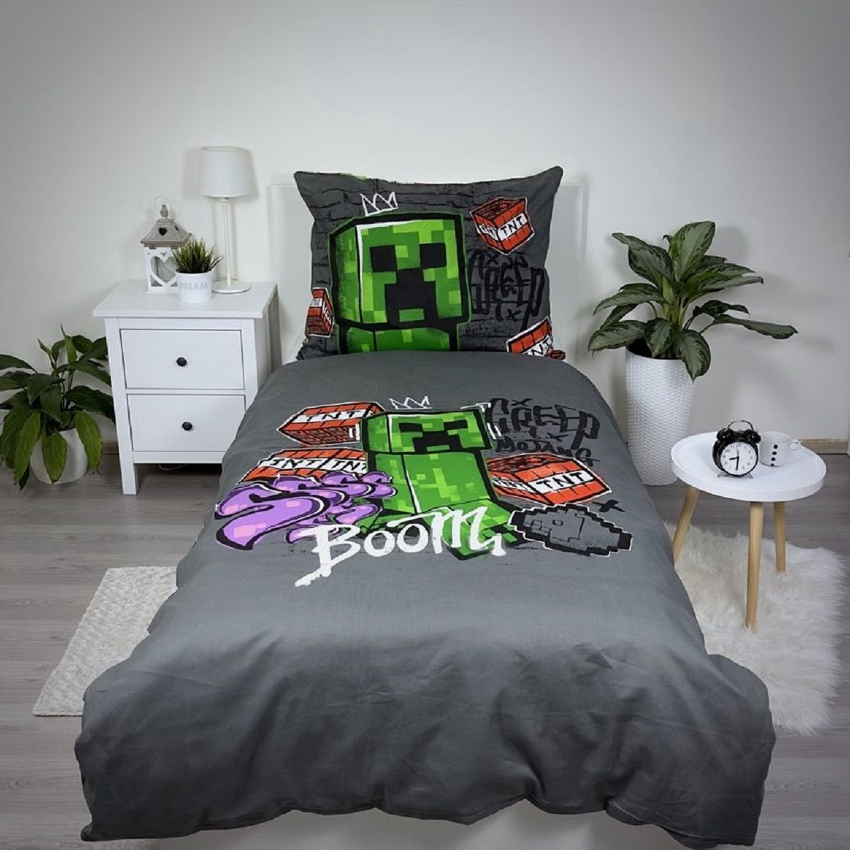 Minecraft Design Kuschelige Bettwäsche Baumwolle, 140x200 cm & 70x90 cm