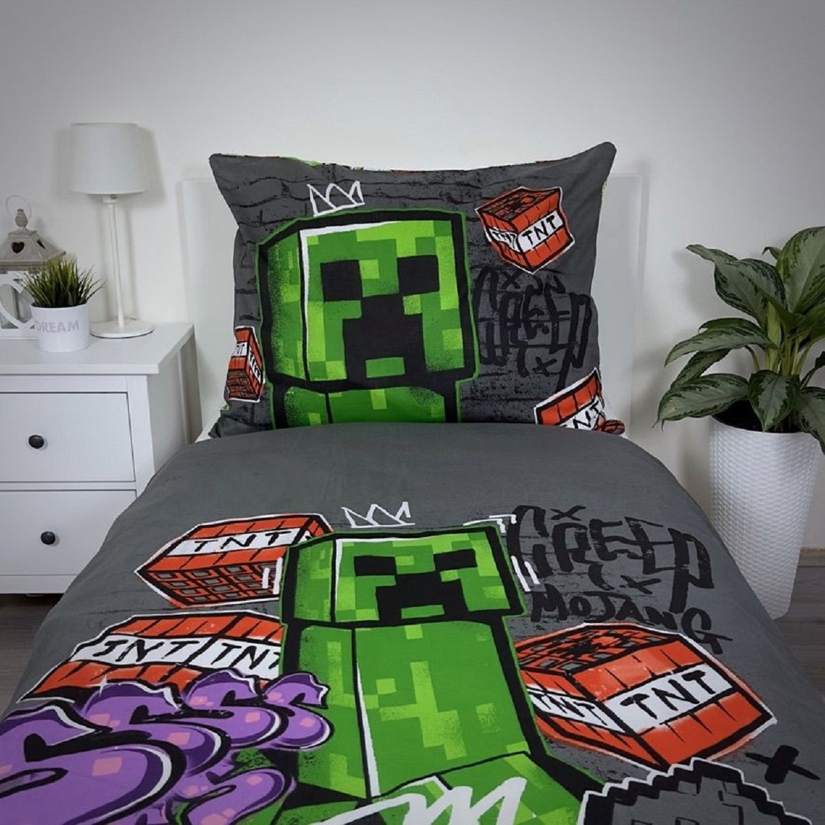 Minecraft Design Kuschelige Bettwäsche Baumwolle, 140x200 cm & 70x90 cm