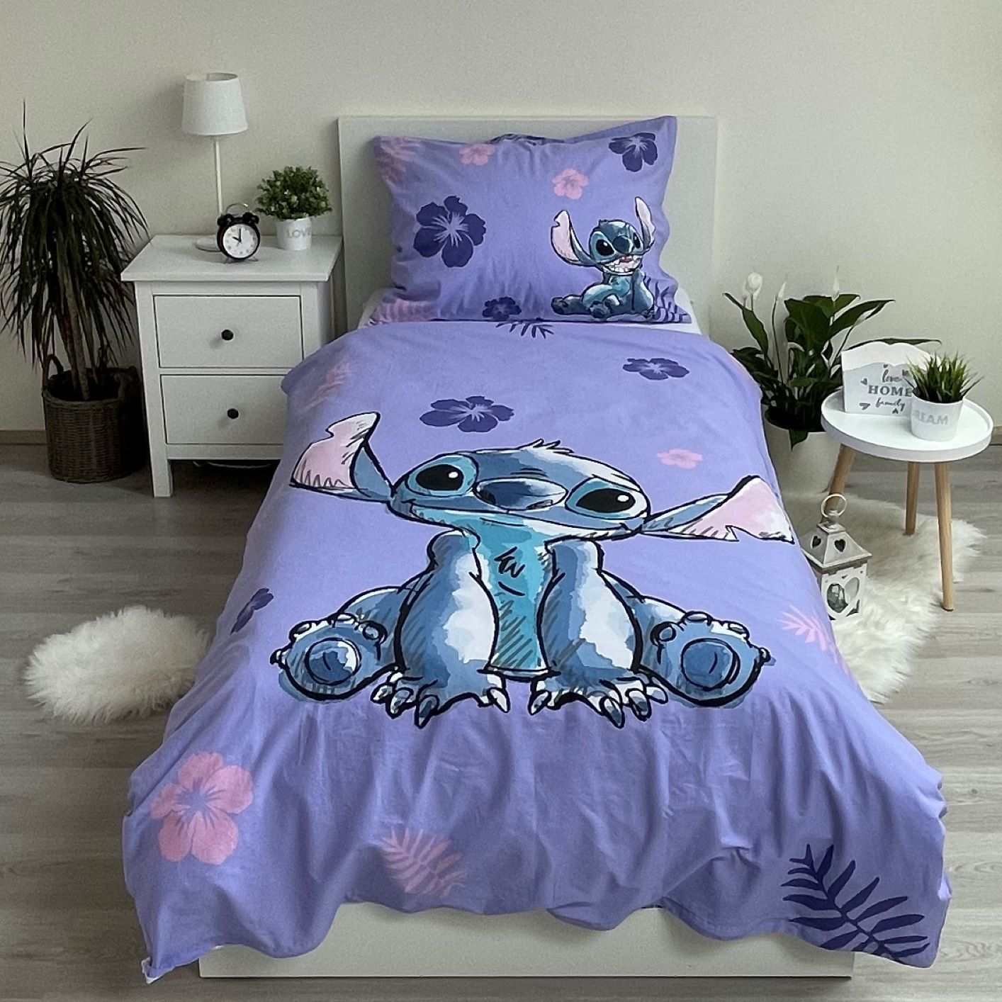 Lilo and Stitch Design Kuschelige Bettwäsche Baumwolle, 140x200 cm & 70x90 cm