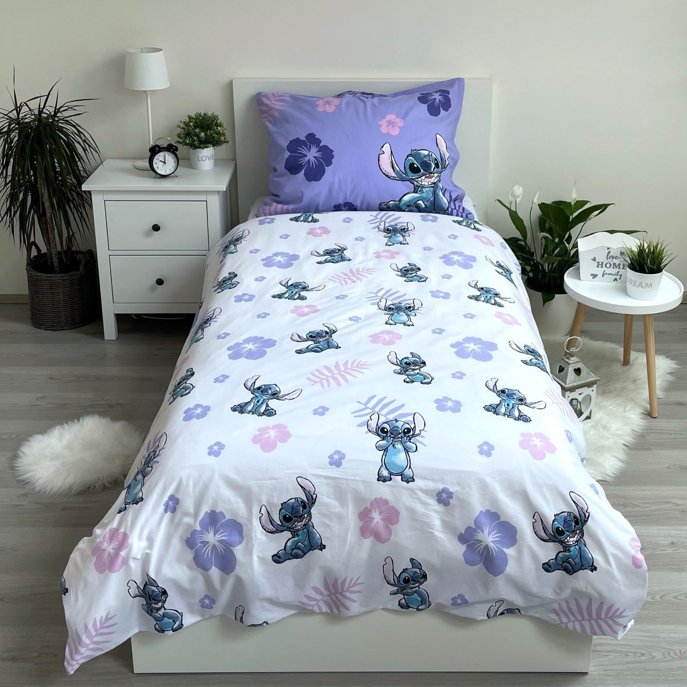 Lilo and Stitch Design Kuschelige Bettwäsche Baumwolle, 140x200 cm & 70x90 cm