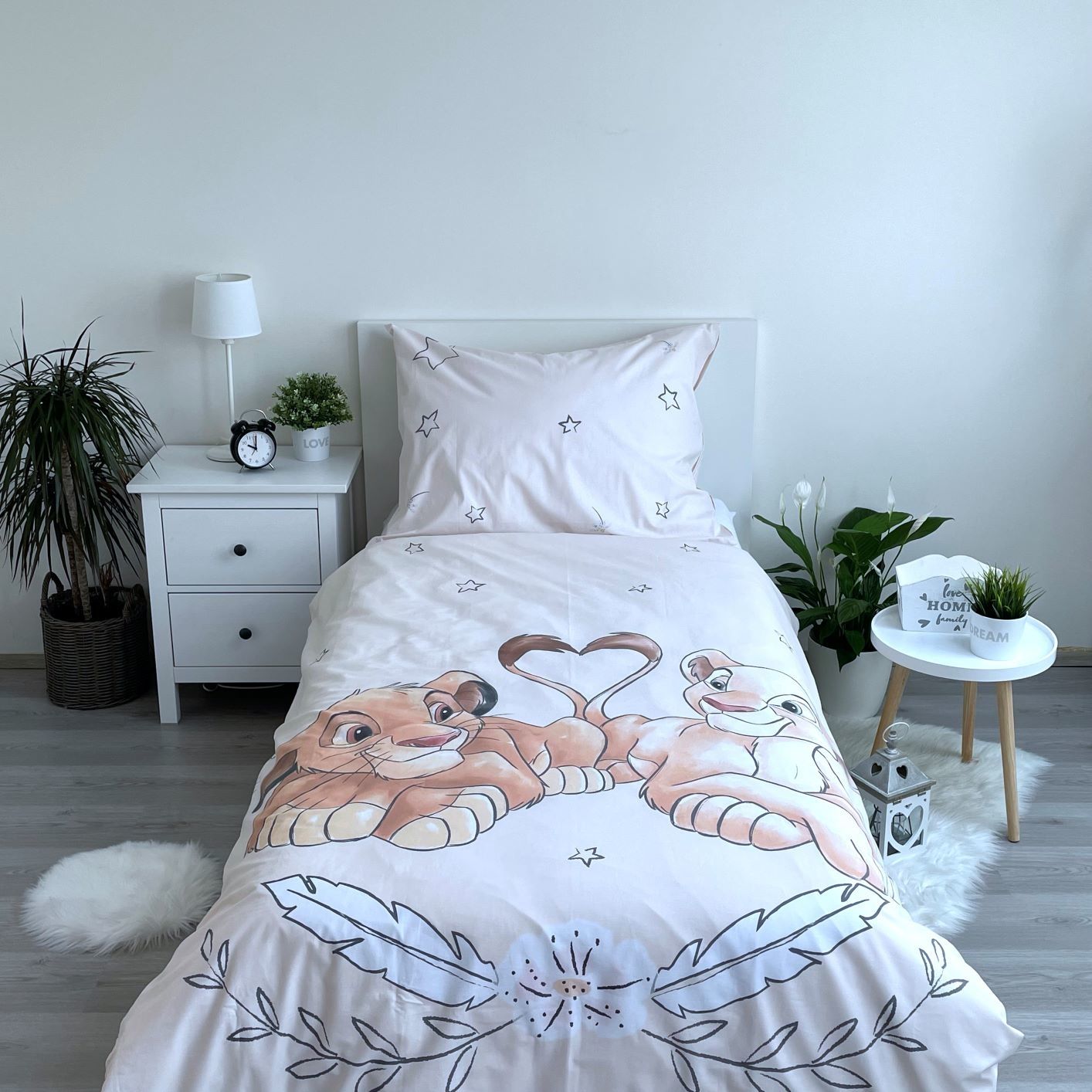 Lion King Design Kuschelige Bettwäsche Baumwolle, 140x200 cm & 70x90 cm