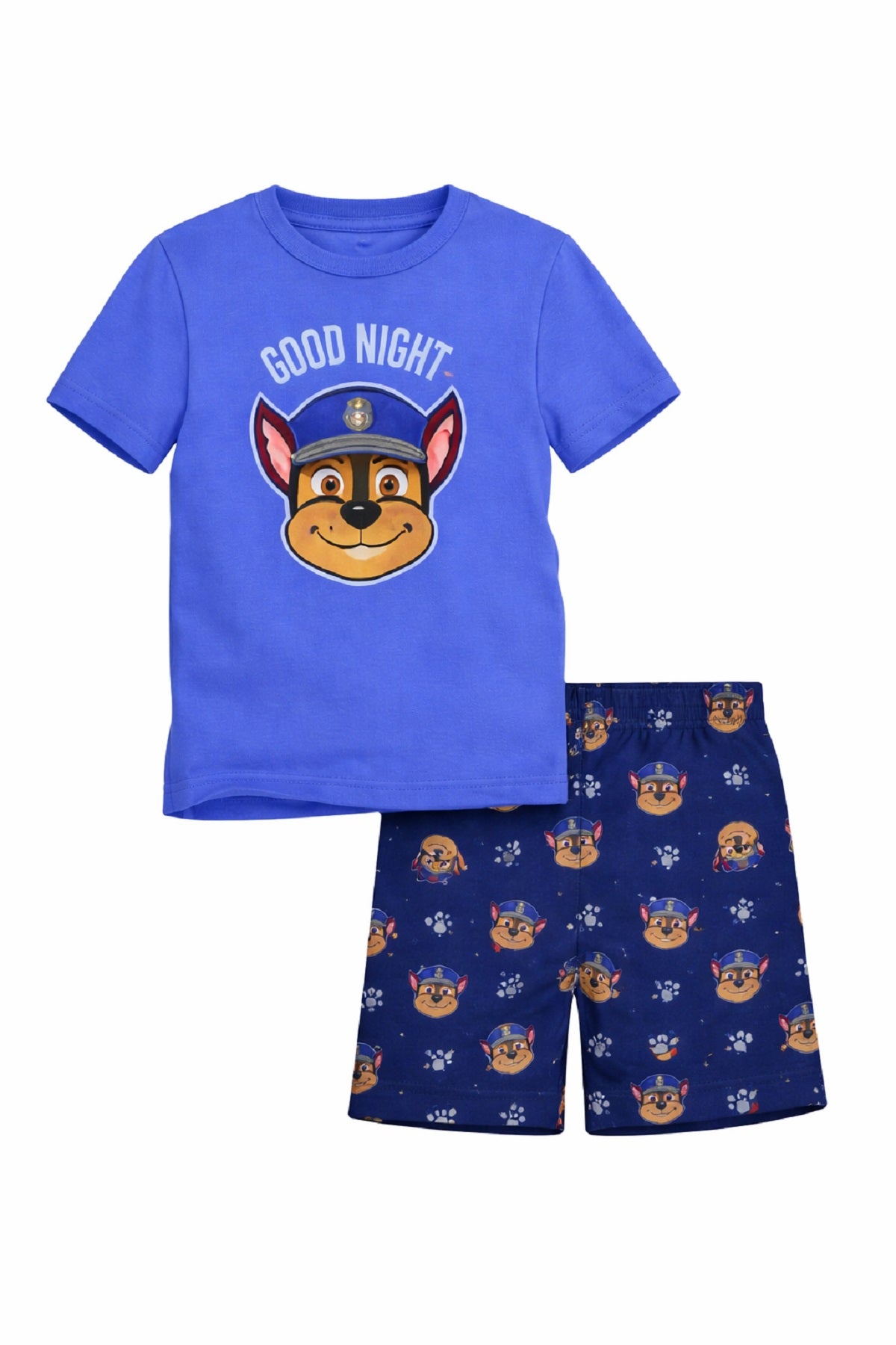 Paw Patrol Kinder Sommerpyjama Shorty Schlafanzug Blau Baumwolle