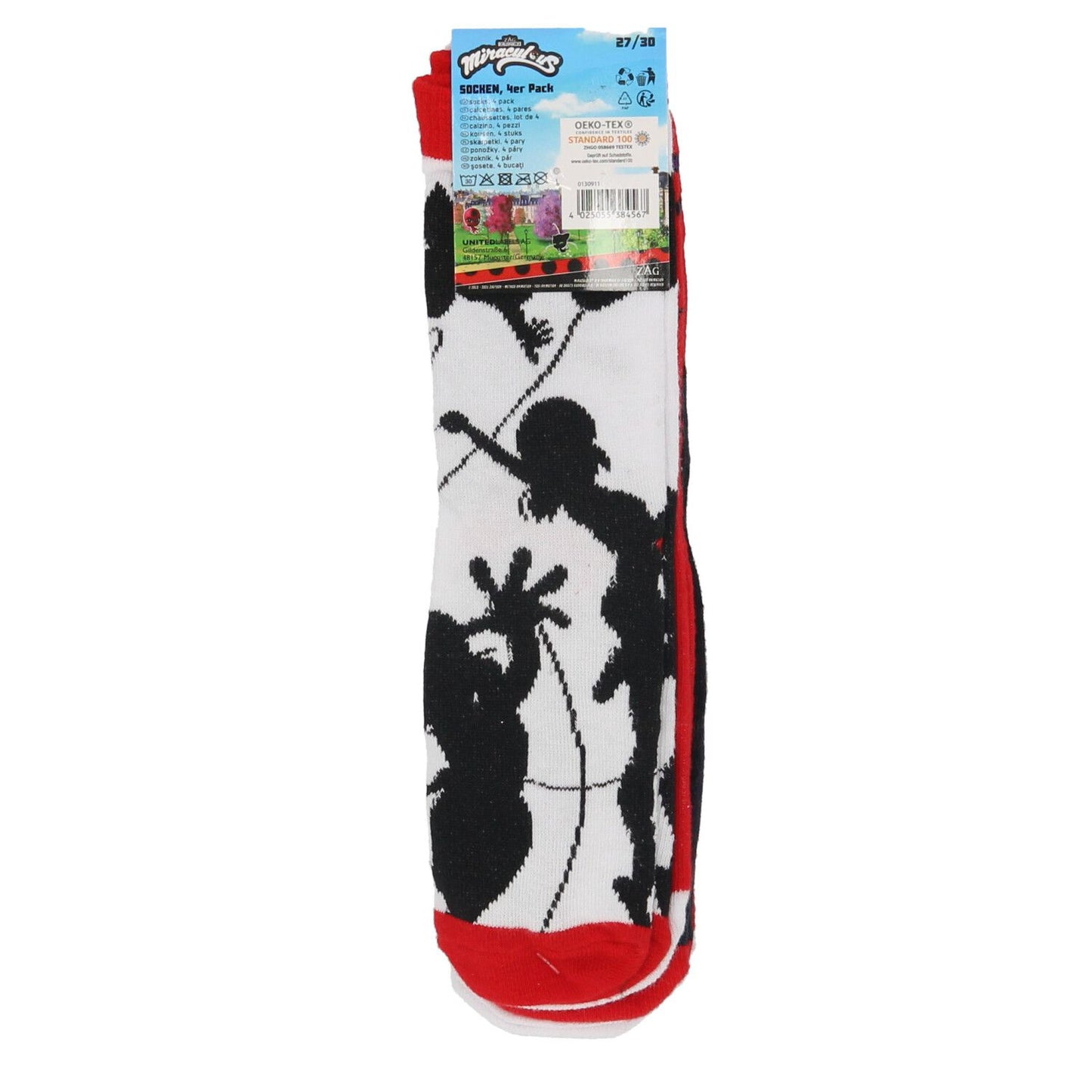 Miraculous Ladybug Socken Söckchen Strümpfe für Mädchen 4er Set