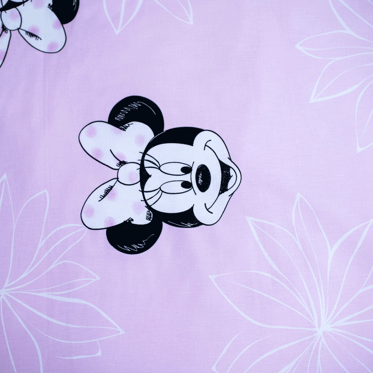Disney Minnie Mouse Baumwoll-Bettwäsche 140x200 cm Deckenbezug + 70x90 cm Kissenbezug mit Reißverschluss