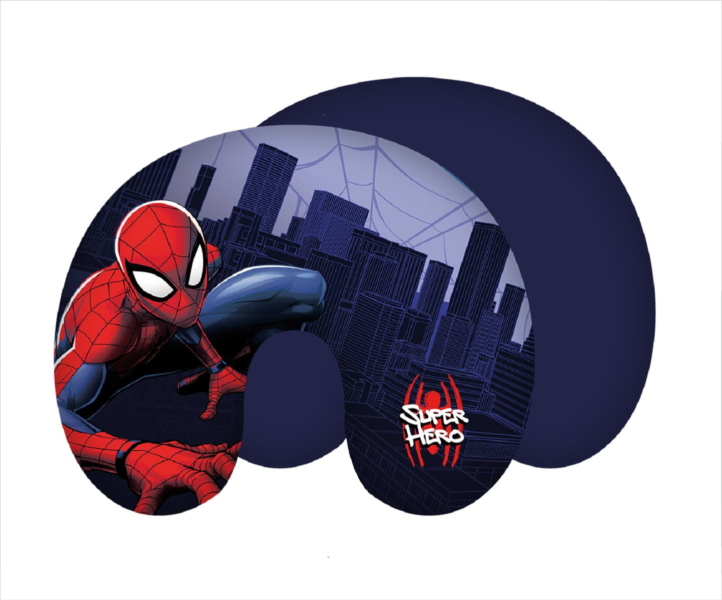 Spiderman U-förmiges Reisekissen – Weiches Nackenkissen für Flugzeug, Auto & Zug