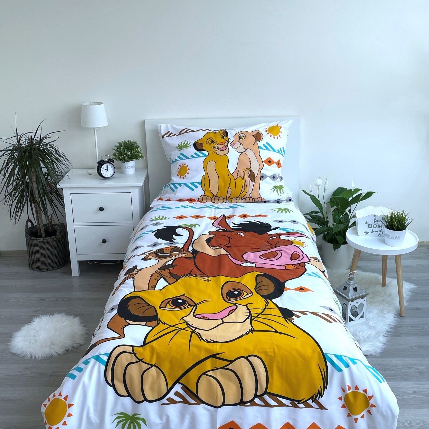 Lion King Design Kuschelige Bettwäsche Baumwolle, 140x200 cm & 70x90 cm