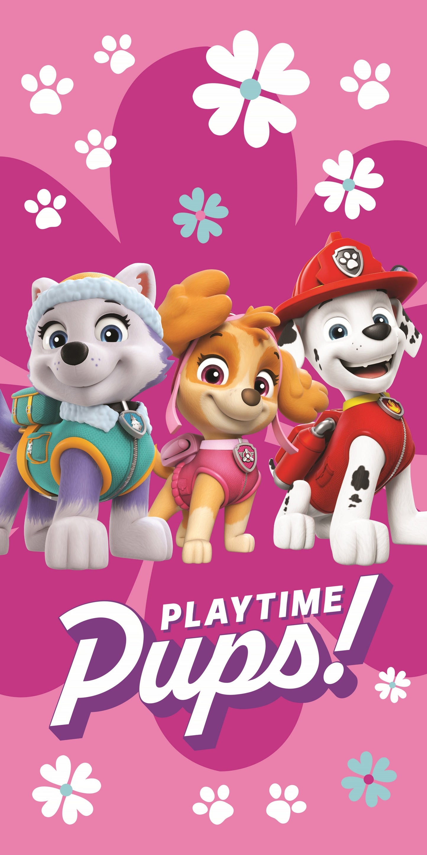 Paw Patrol Baumwolle Strandtuch Frottee Badetuch mit Premium Druck, 70x140 cm
