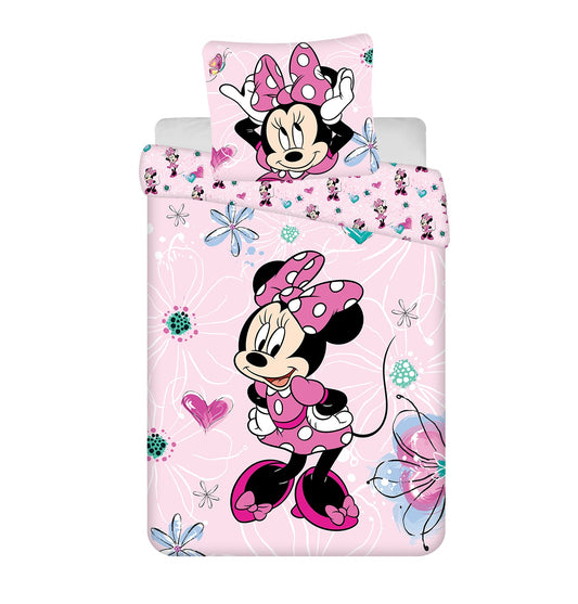 Disney Minnie Mouse Design Kuschelige Bettwäsche Baumwolle, 160x200 cm & 70x80 cm