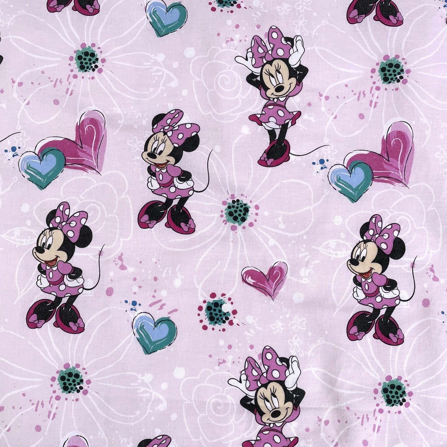 Disney Minnie Mouse Design Kuschelige Bettwäsche Baumwolle, 160x200 cm & 70x80 cm