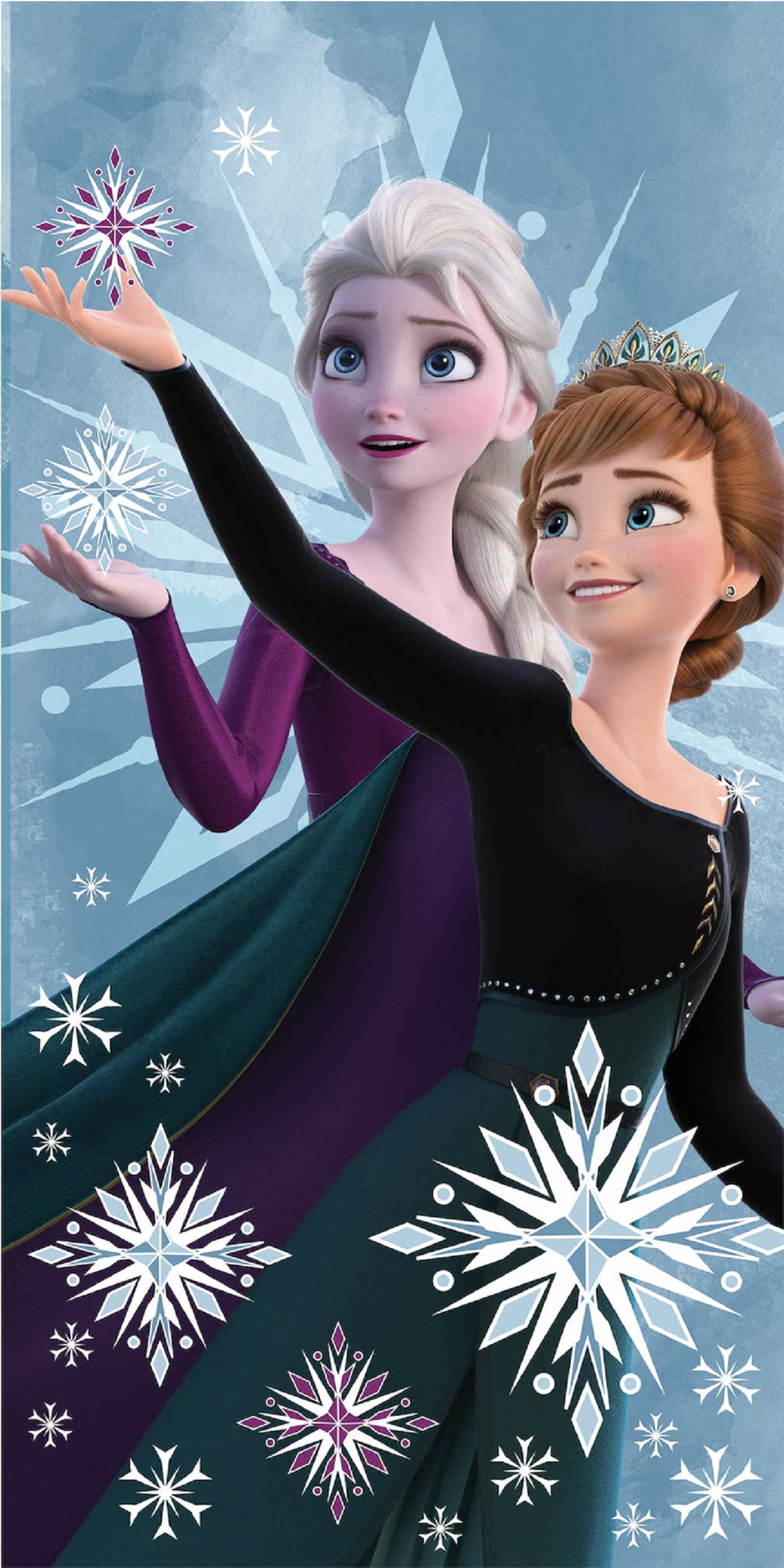 Disney Frozen Baumwolle Strandtuch Frottee Badetuch mit Premium Druck, 70x140 cm