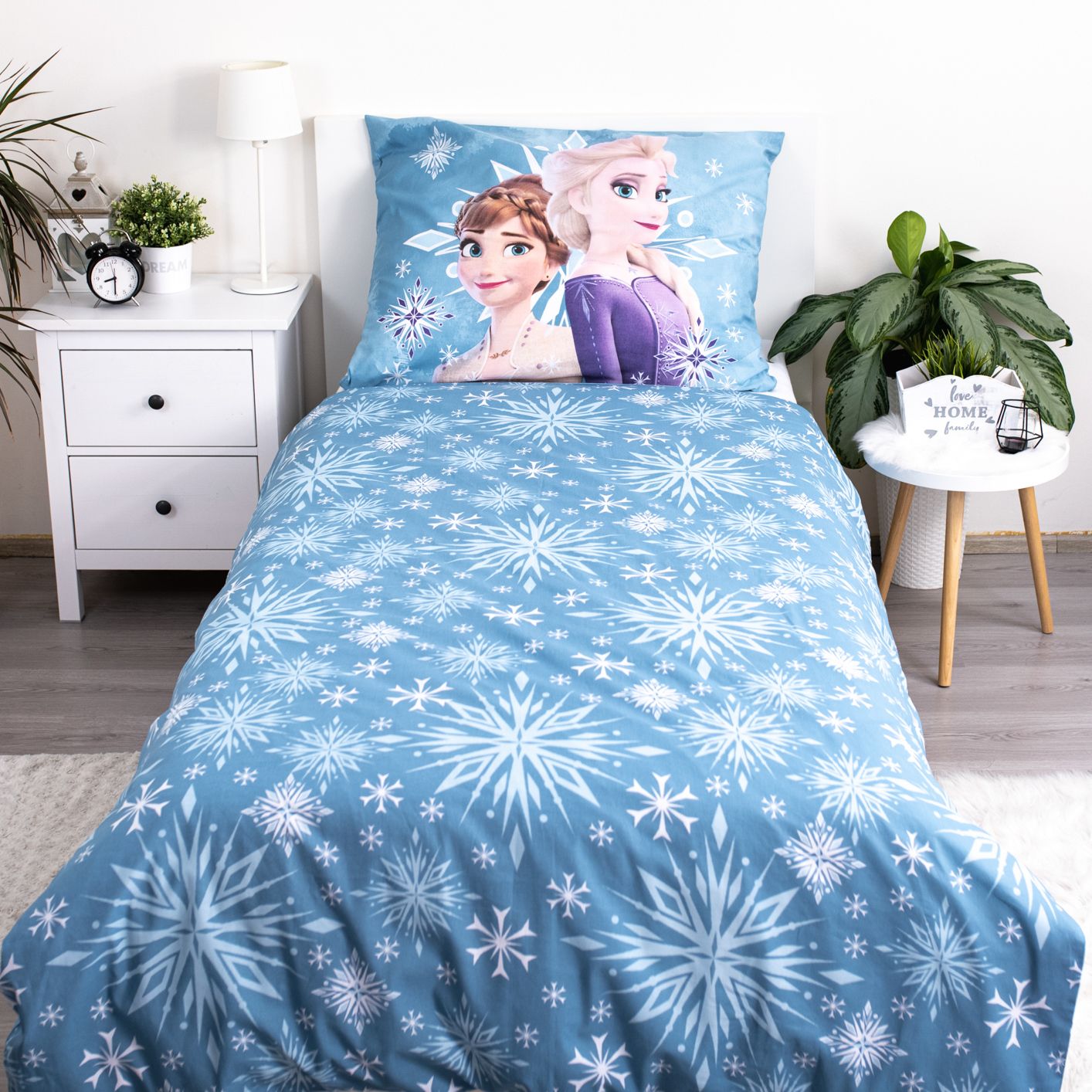 Disney Frozen Baumwolle Bettwäsche Bettbezug 140x200 cm & Kissenbezug 70x90 cm