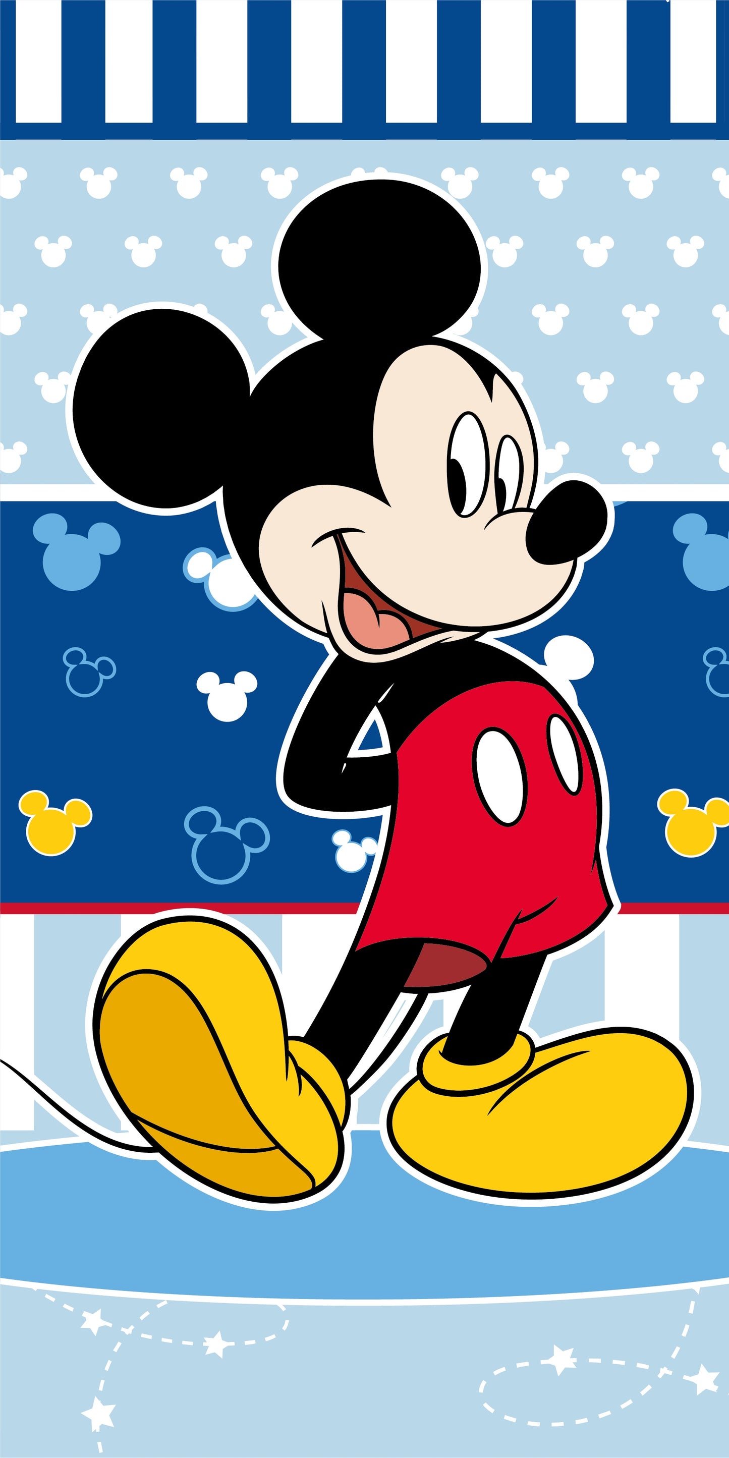 Disney Mickey Mouse Baumwolle Strandtuch Frottee Badetuch mit Premium Druck, 70x140 cm