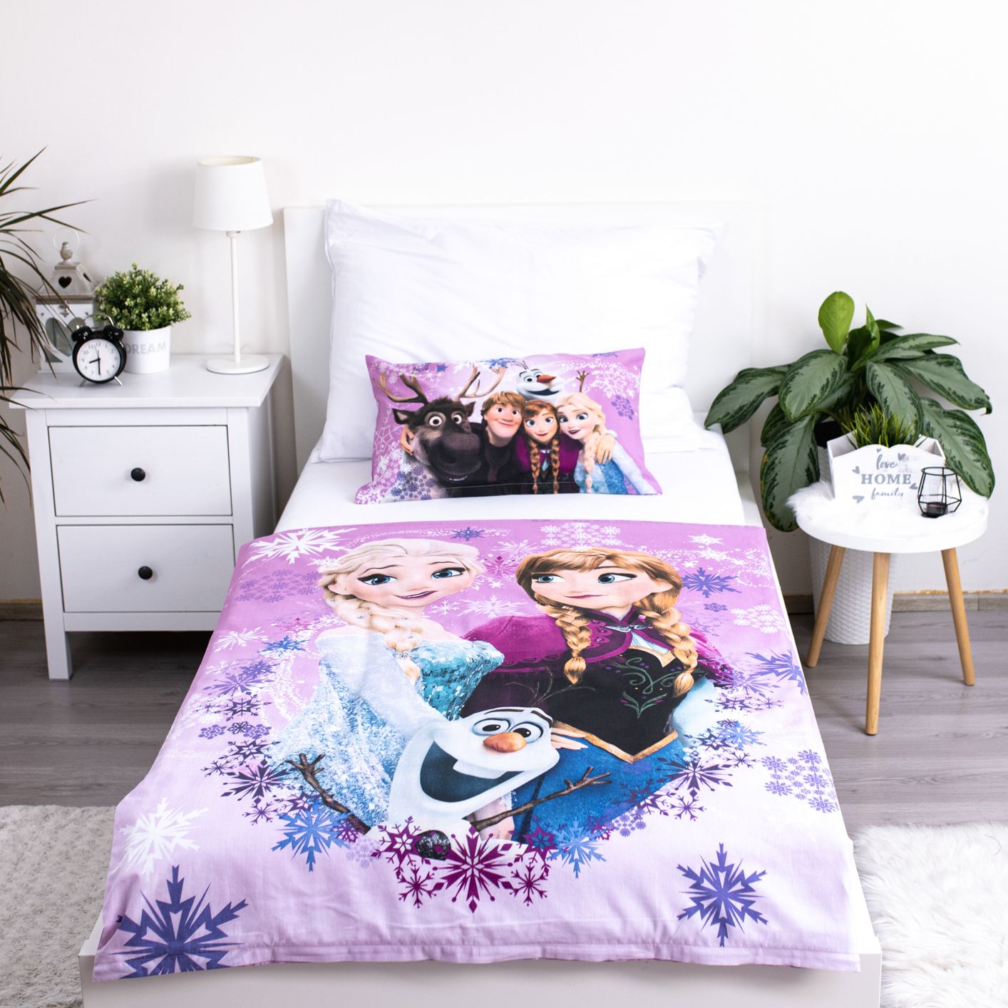 Disney Frozen Design Kuschelige Bettwäsche Baumwolle, 135x100 cm & 40x60 cm