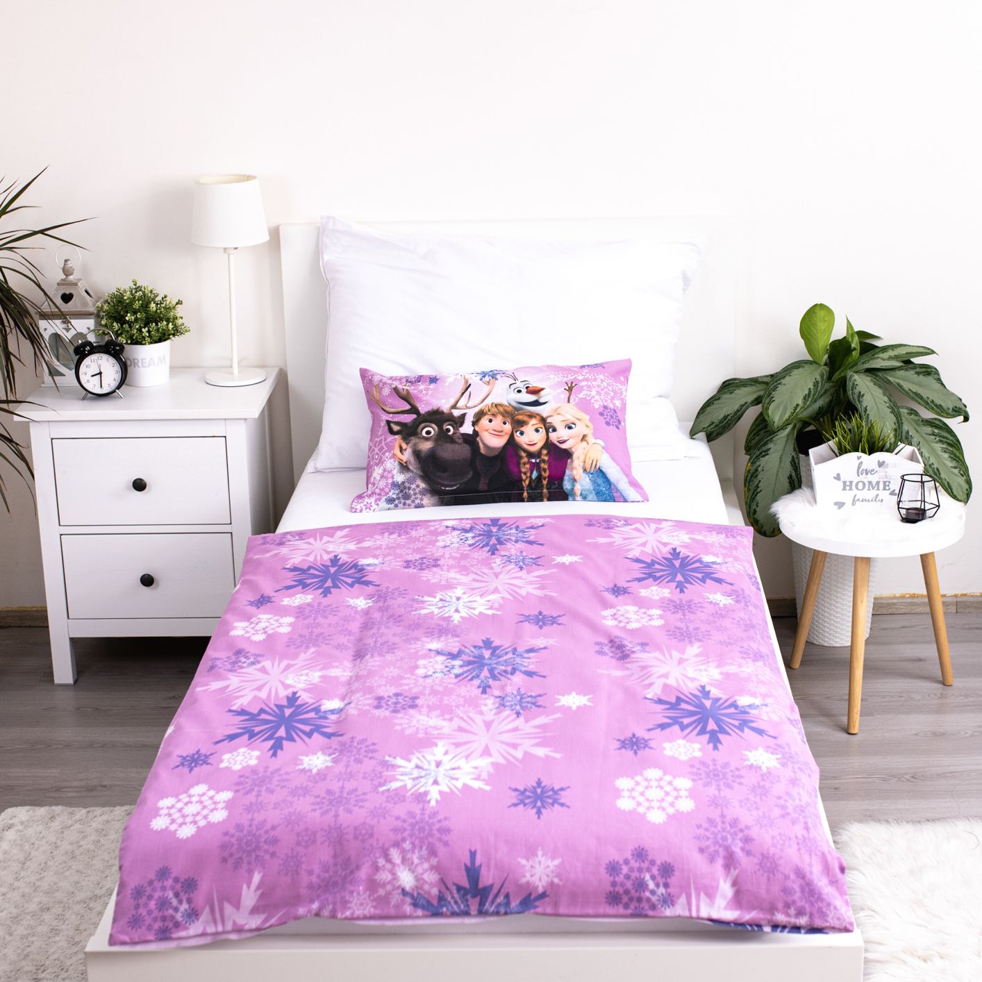 Disney Frozen Design Kuschelige Bettwäsche Baumwolle, 135x100 cm & 40x60 cm