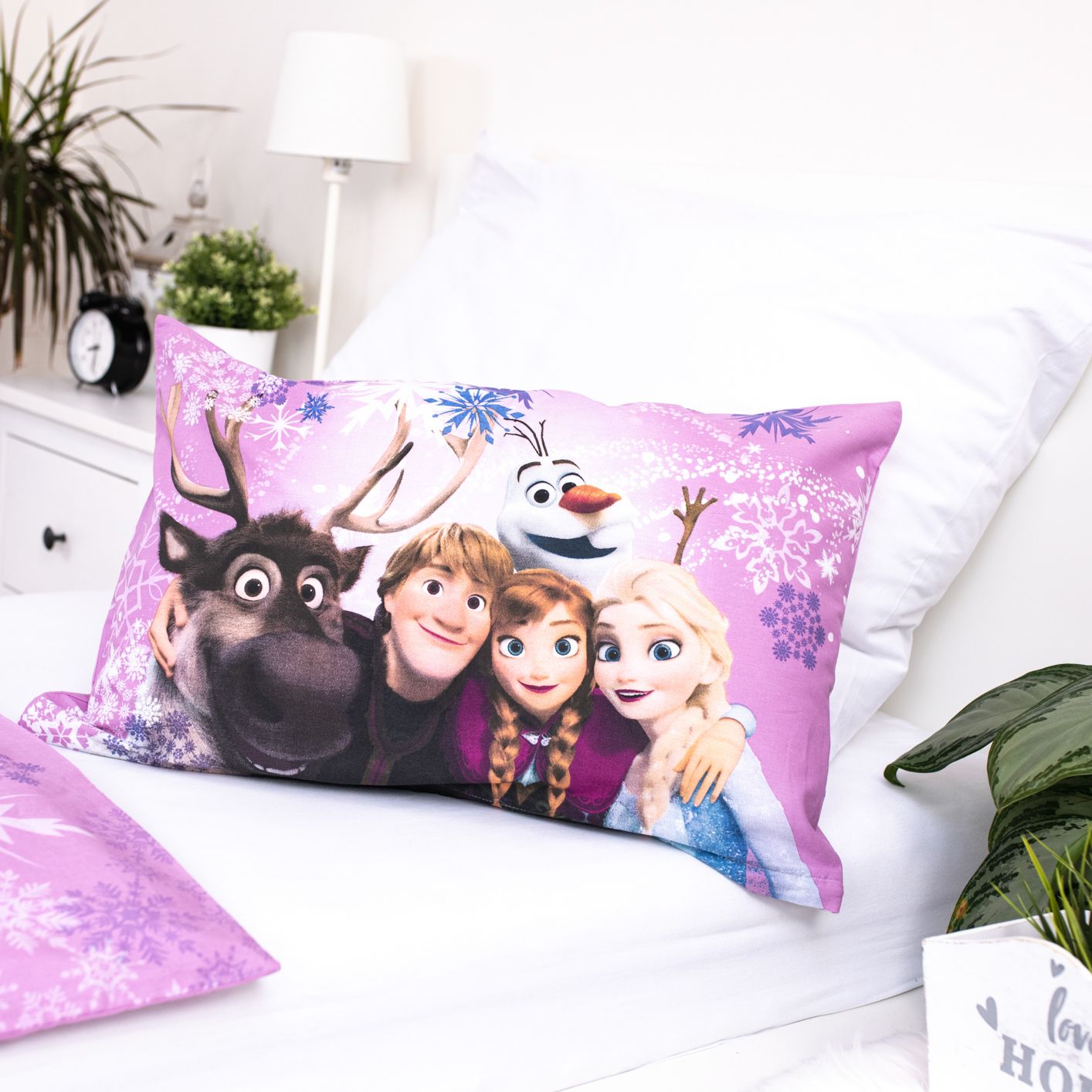 Disney Frozen Kinder-Bettwäsche aus Baumwolle, 140x200 cm & 70x90 cm