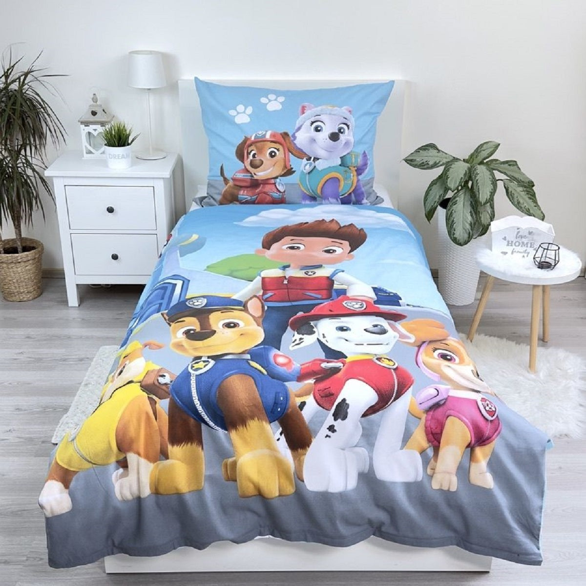 Paw Patrol Design Kuschelige Bettwäsche Baumwolle, 140x200 cm & 70x90 cm