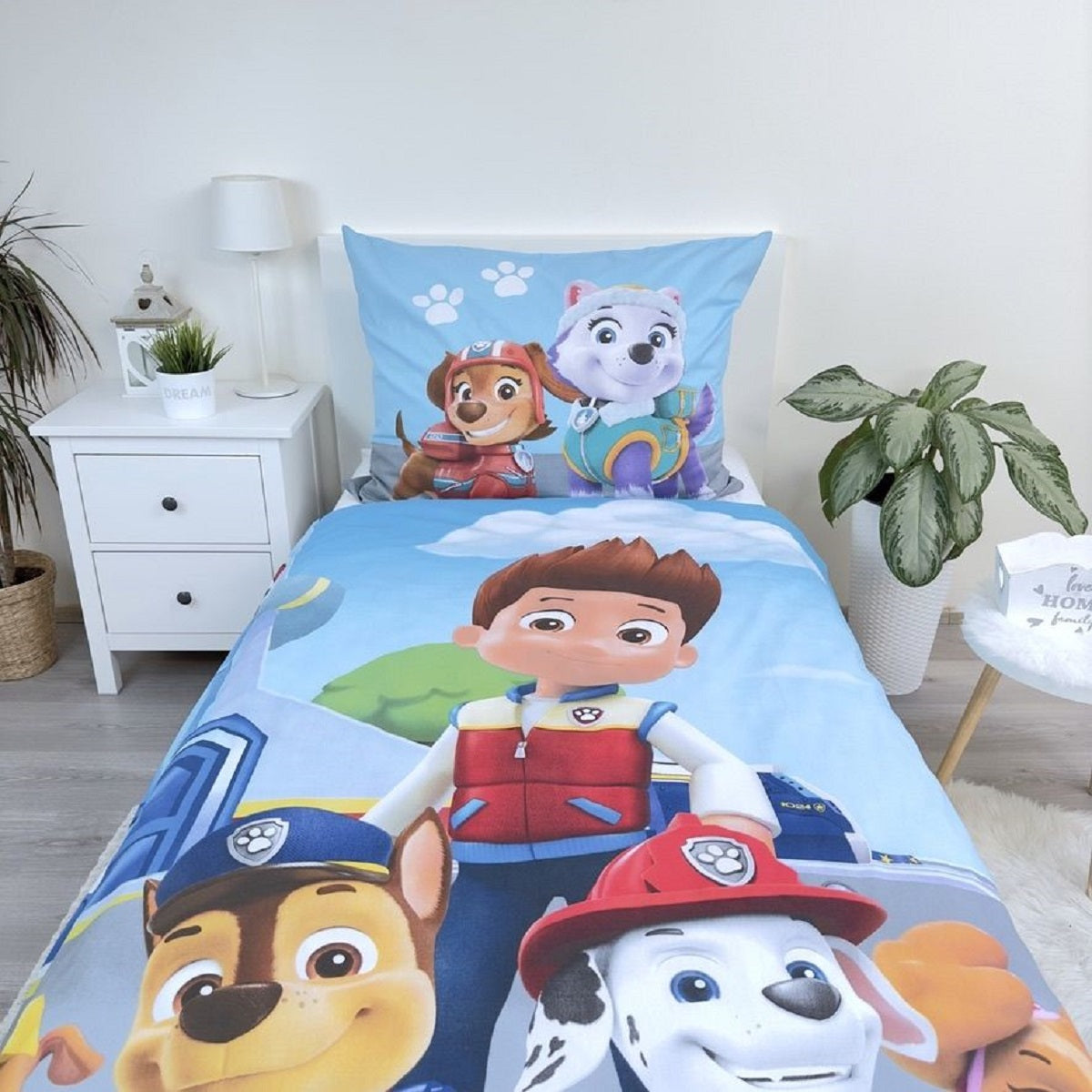 Paw Patrol Design Kuschelige Bettwäsche Baumwolle, 140x200 cm & 70x90 cm