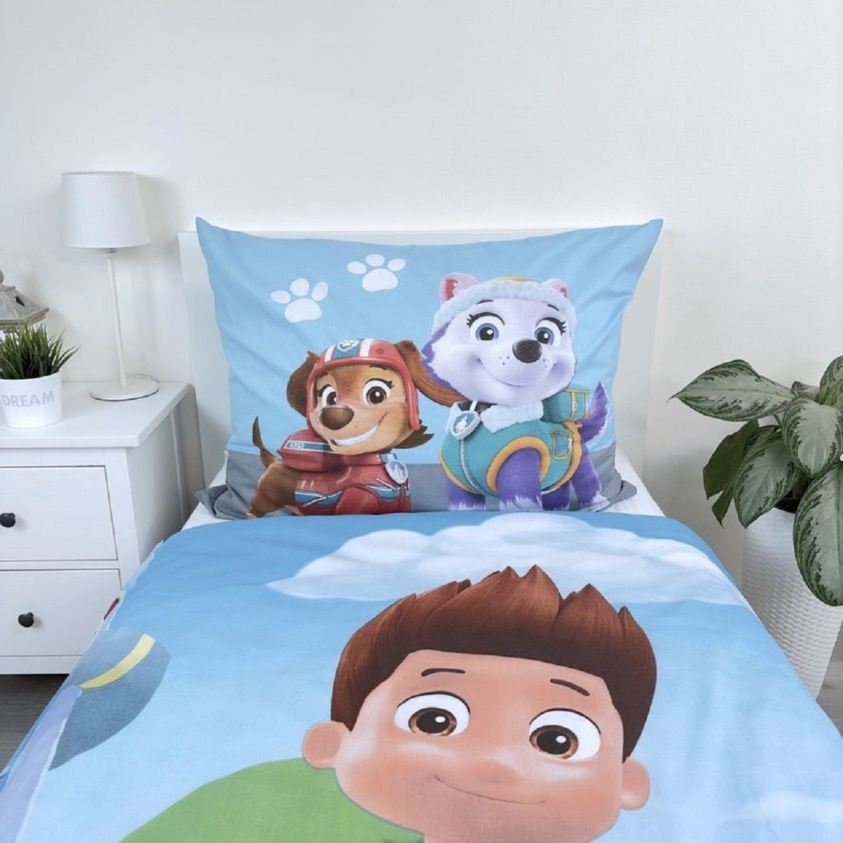Paw Patrol Design Kuschelige Bettwäsche Baumwolle, 140x200 cm & 70x90 cm