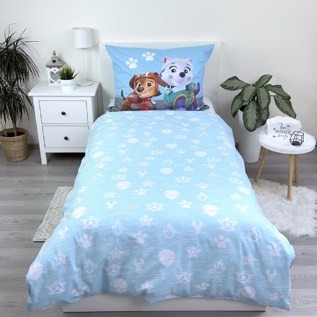 Paw Patrol Design Kuschelige Bettwäsche Baumwolle, 140x200 cm & 70x90 cm