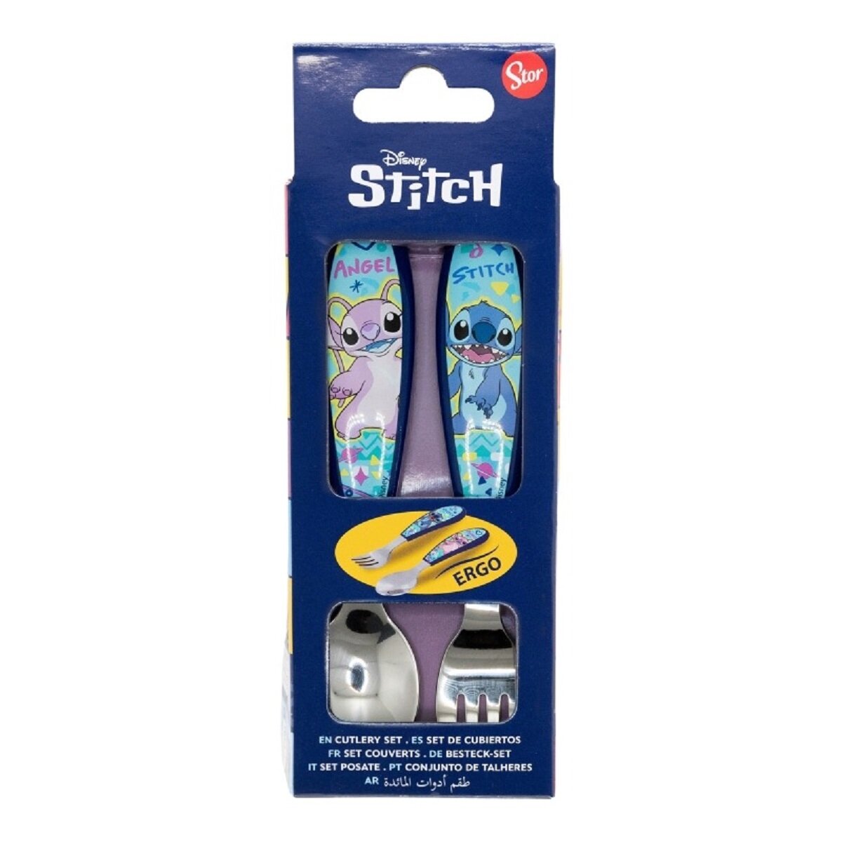 Lilo & Stitch Kinderbesteck Set 2-teilig – Löffel & Gabel mit Motivgriffen