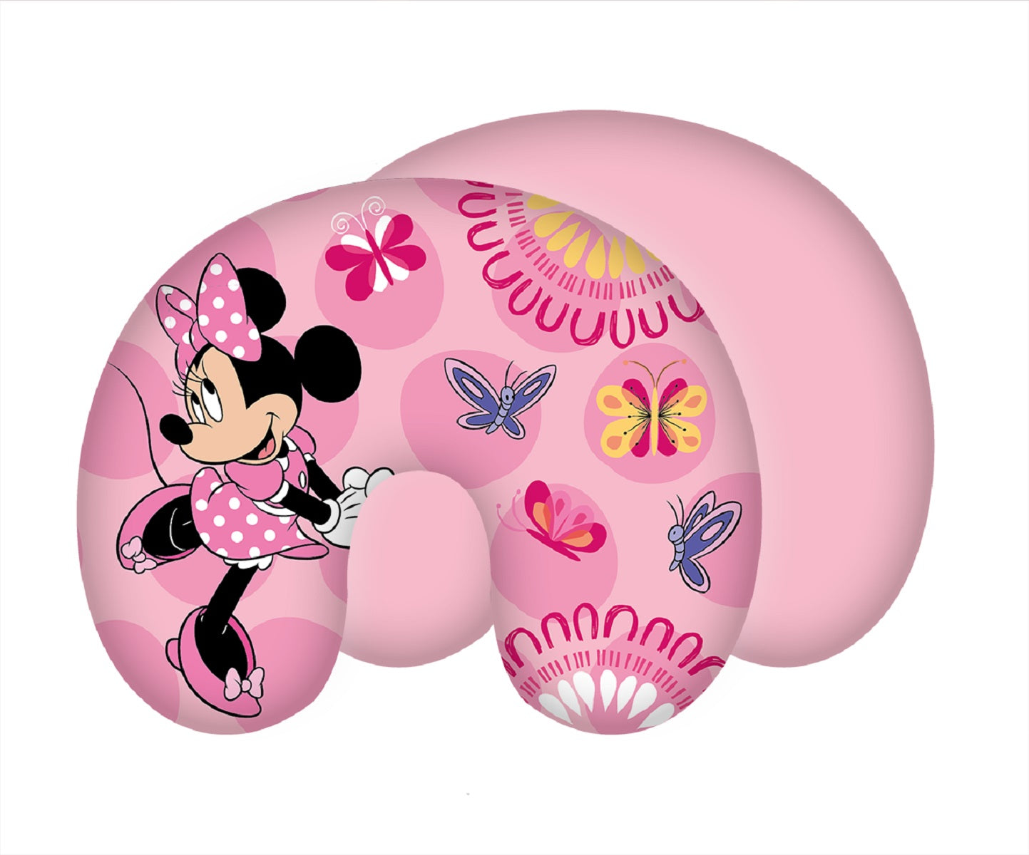 Minnie Mouse U-förmiges Reisekissen – Weiches Nackenkissen für Flugzeug, Auto & Zug