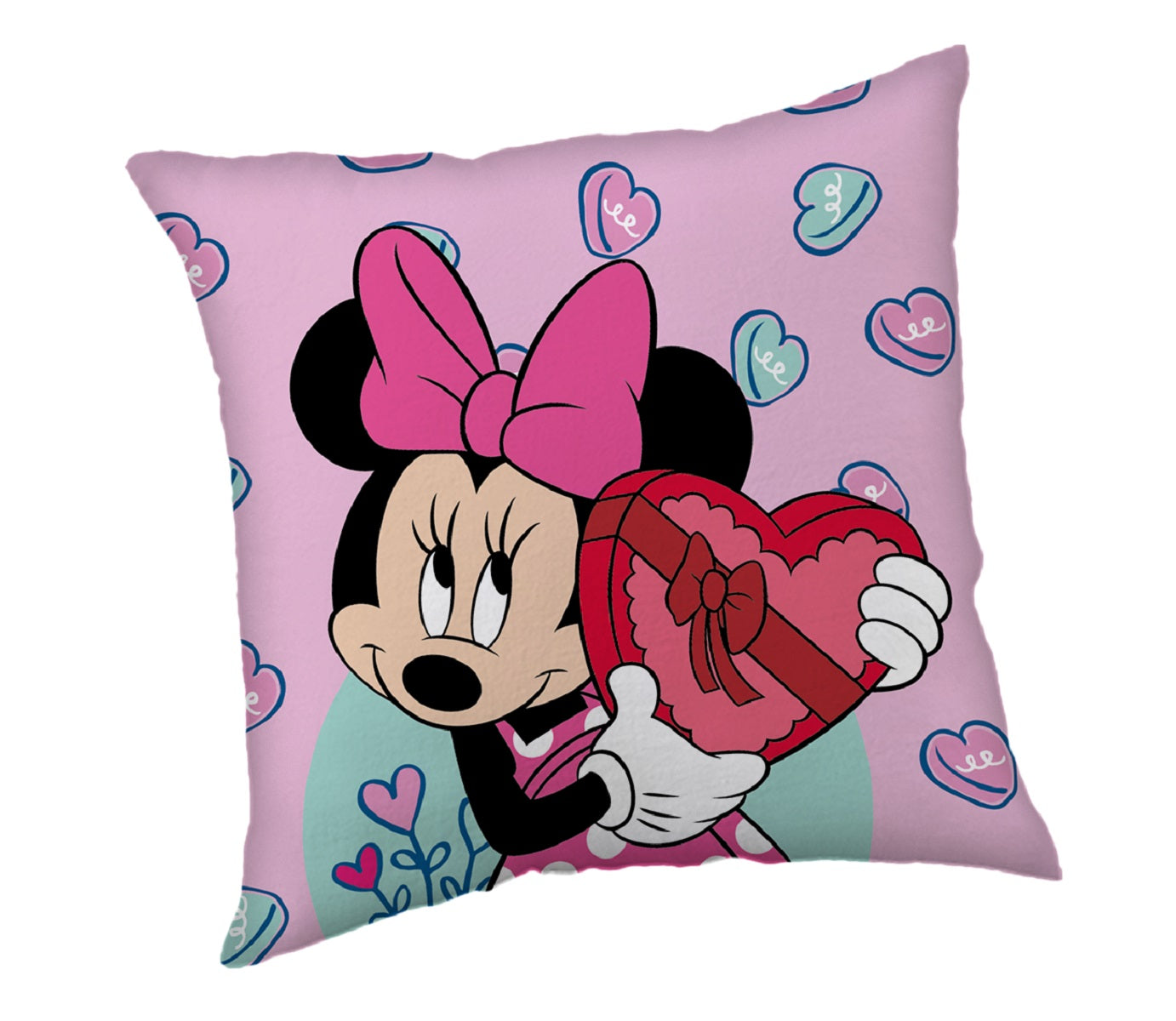 Minnie Mouse Kopfkissen (1 Stück) Premium Dekokissen mit beidseitigem Digitaldruck