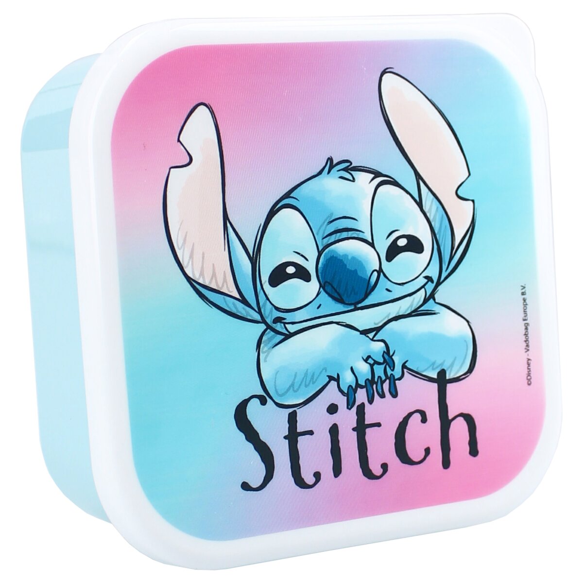 Disney Stitch Brotdose Snackbox 3-in-1 Set mit stapelbaren Behältern
