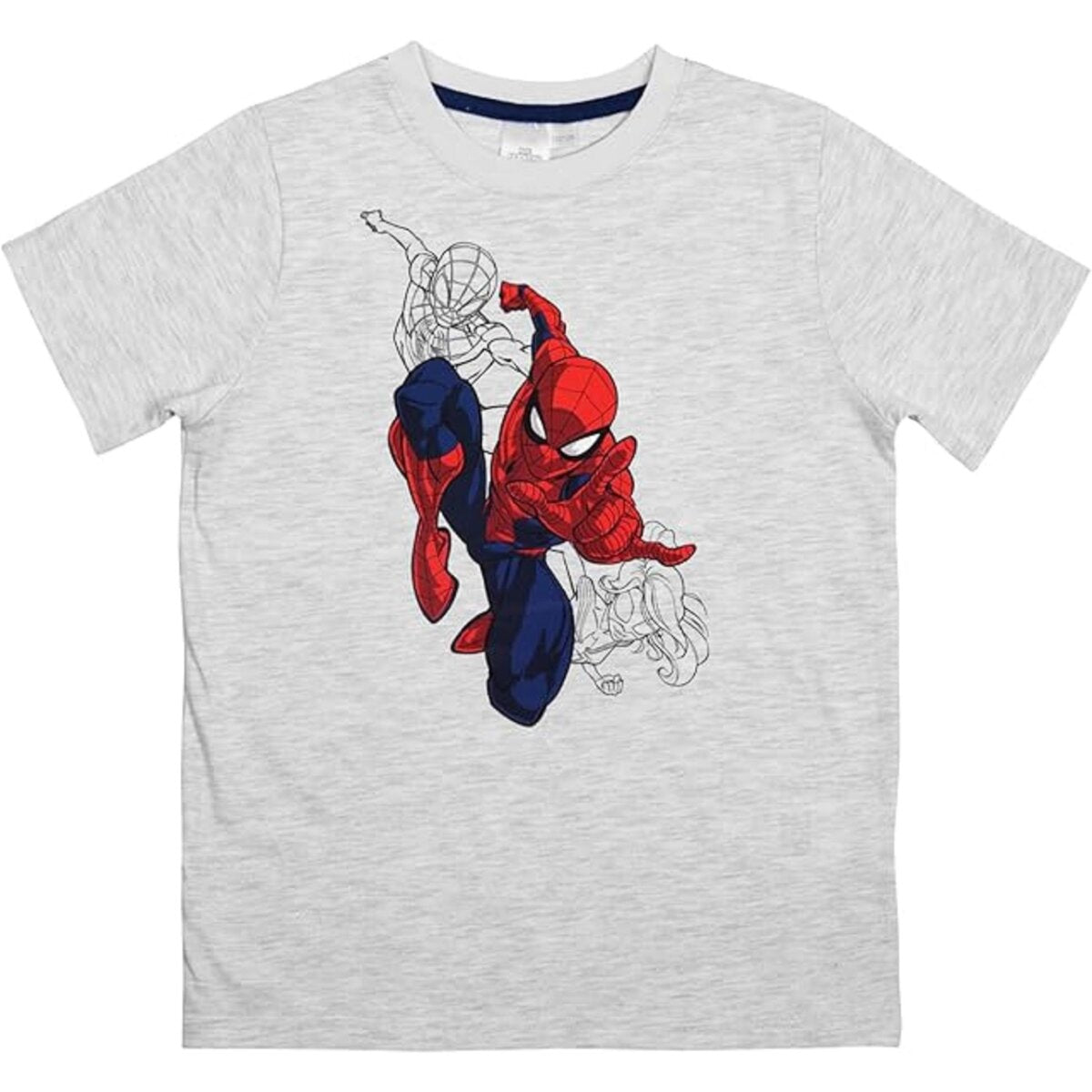 Marvel Spiderman Schlafanzug – Baumwoll-Pyjama mit Kurzarm Shirt und Shorts