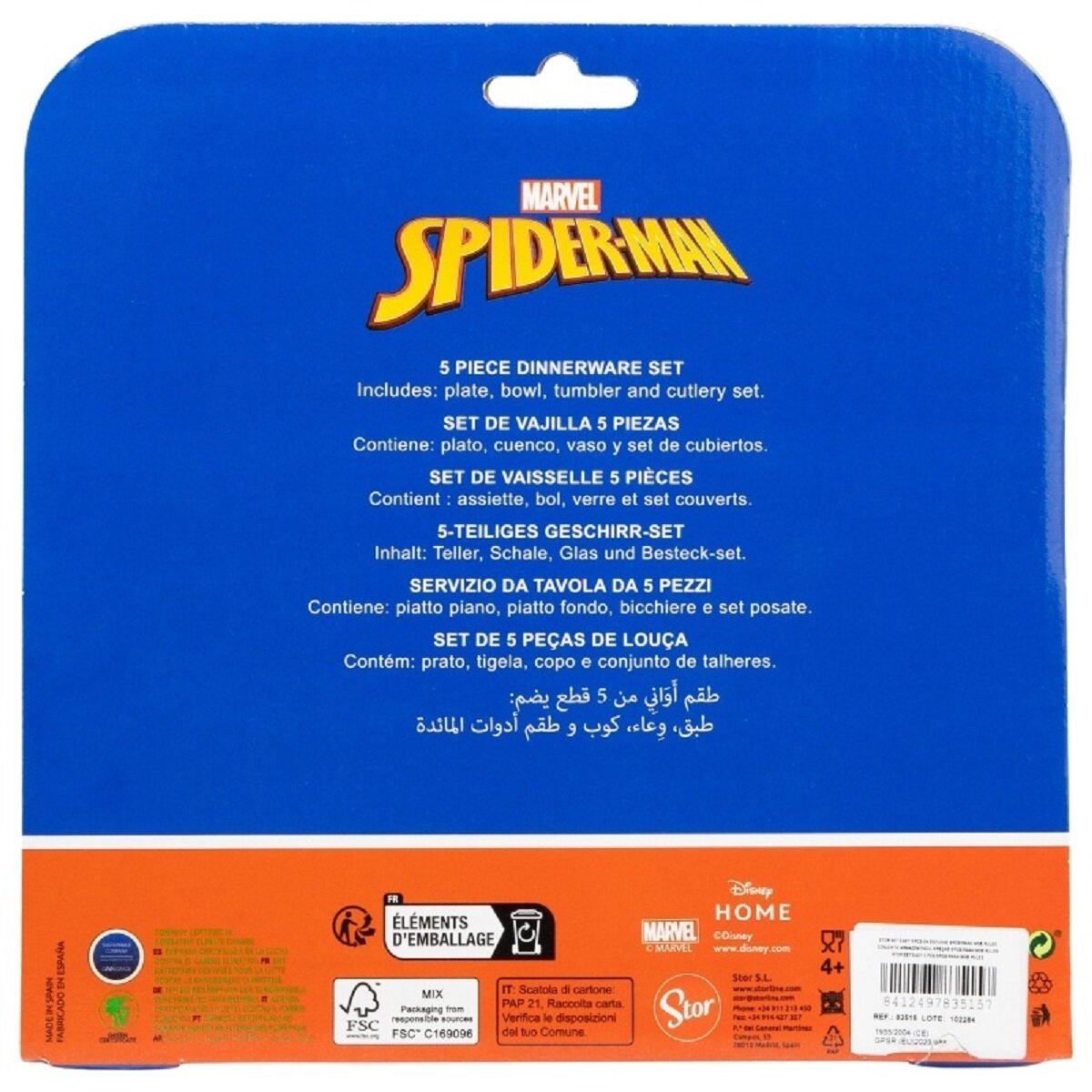 Spiderman 5-teiliges Kindergeschirr Essensset für Kinder