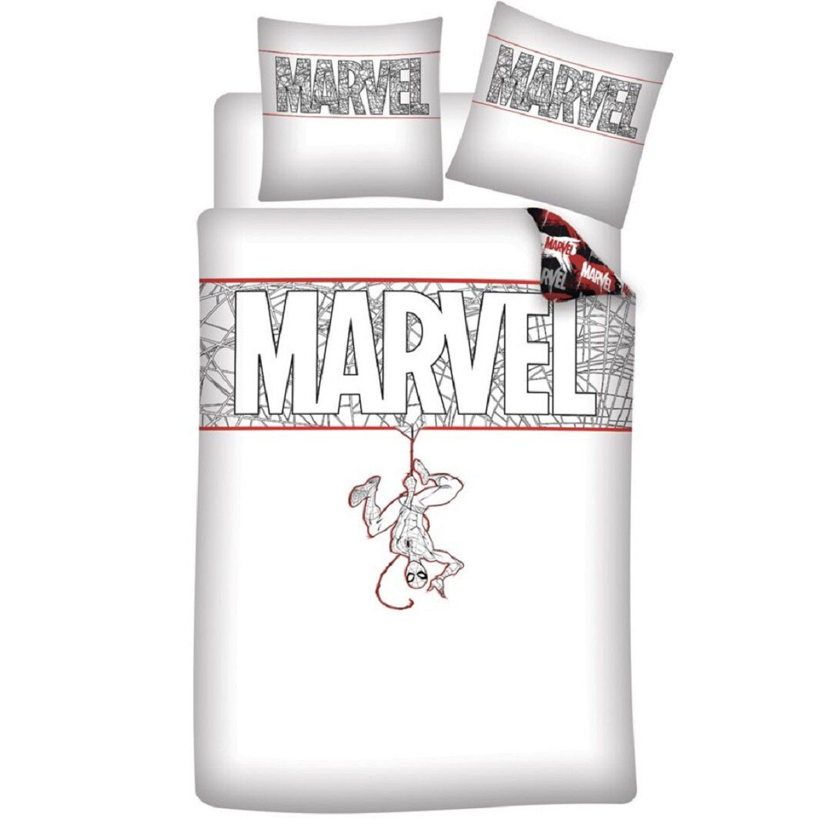 Spiderman Bettwäsche aus BIO Baumwolle – 140x200 cm Bettbezug und 65x65 cm Kissenbezug