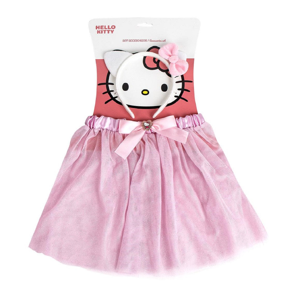 Hello Kitty Tutu mit Kopfschmuck 2 Tlg.- Kostüm zubehör für Kinder