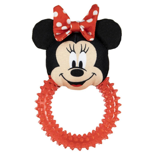 Disney Minnie Mouse Hundespielzeug – Beißring mit Quietscher & Zahnpflege
