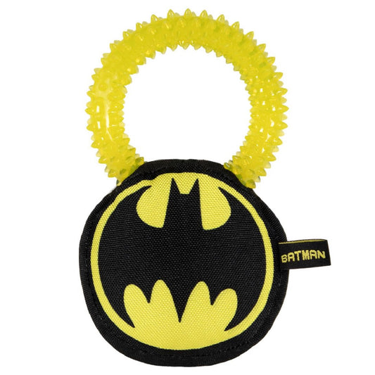 Batman Hundespielzeug – Beißring mit Quietscher & Zahnfleischmassage