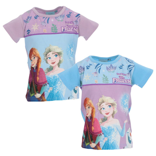 Frozen kurzärmeliges Kinder T-Shirt aus Baumwolle mit Print