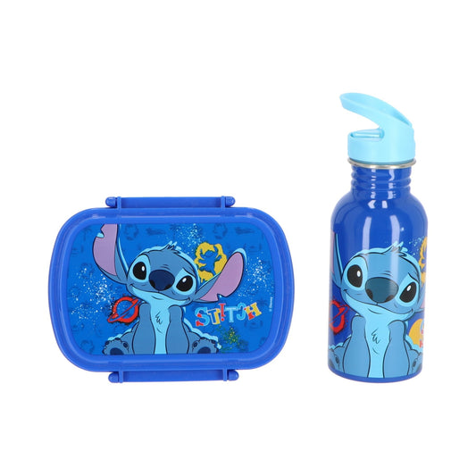 Lilo & Stitch Lunchpaket mit Lunchbox und 500 ml Trinkflasche aus Edelstahl für Schule