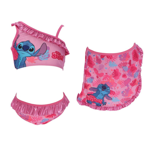 Lilo & Stitch Kinder Bikini mit Sarong Badebekleidung Badeanzug