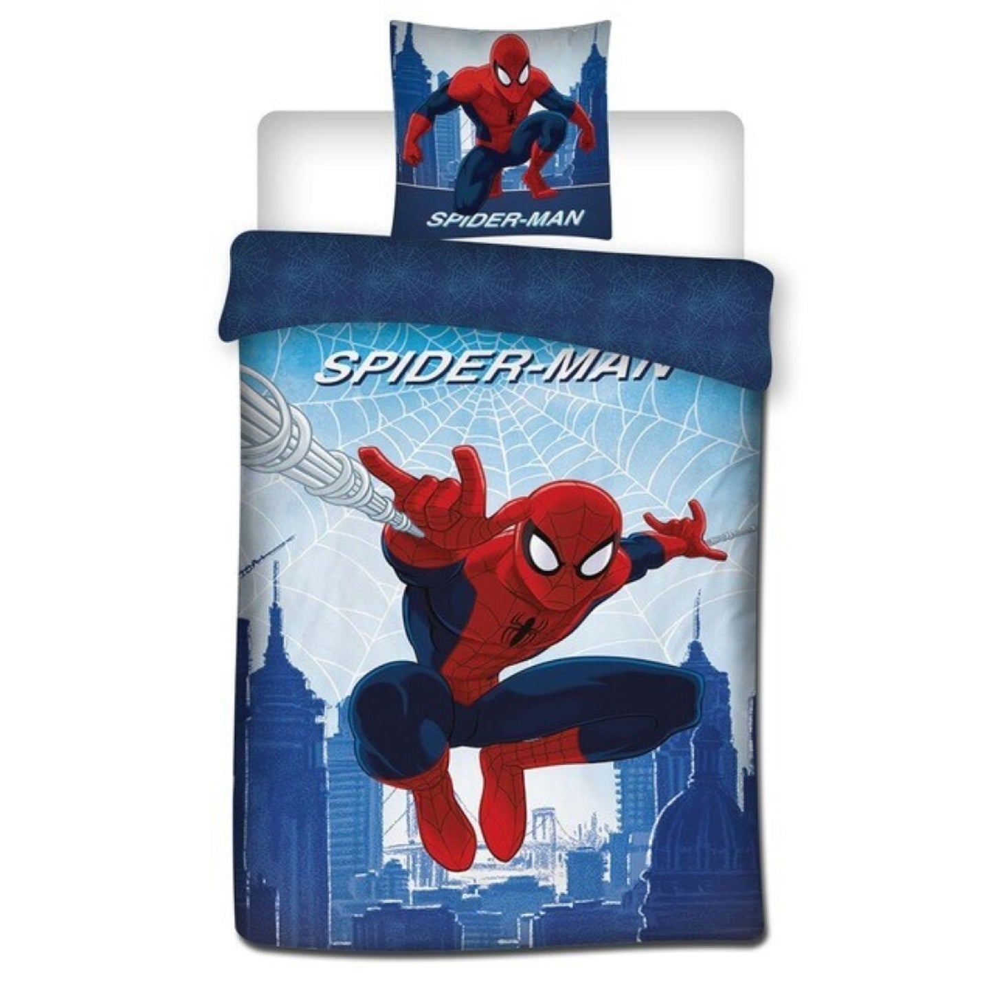 Spiderman Bettwäsche-Set Bettbezug 140 cm x 200 cm Kopfkissenbezugs 65 cm x 65 cm