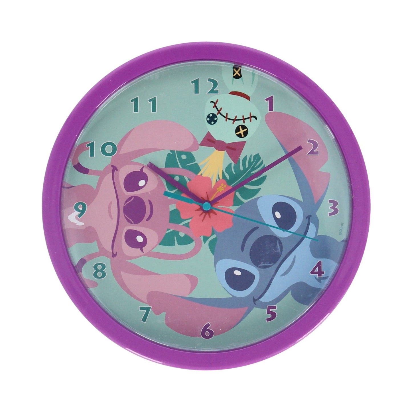Lilo & Stitch Wanduhr – Lila – Analoge Uhr fürs Kinderzimmer