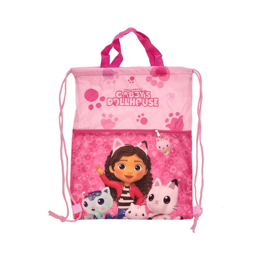 Gabby's Dollhouse Turnbeutel für Kinder – Leichter Sportbeutel 45x34,5 cm