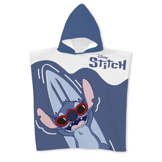 Lilo & Stitch Kinder Badeponcho – Kapuzenhandtuch aus Polyester 55 x 110 cm
