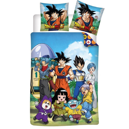 Dragon Ball Bettwäsche-Set – 1x Deckenbezug 140x200 & 1x Kissenbezug 65x65 cm für Kinder