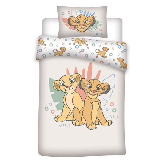 Der König der Löwen Bettwäsche-Set – 1x Deckenbezug 100x140 & 1x Kissenbezug 40x60 cm für Kinder