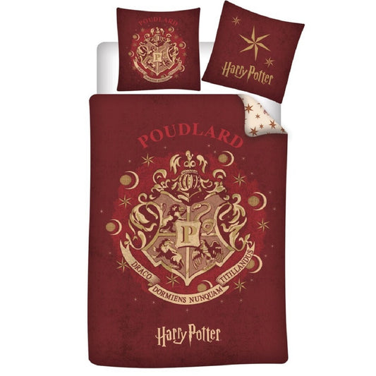 Harry Potter Bettwäsche-Set – 1x Deckenbezug 140x200 & 1x Kissenbezug 65x65 cm für Kinder