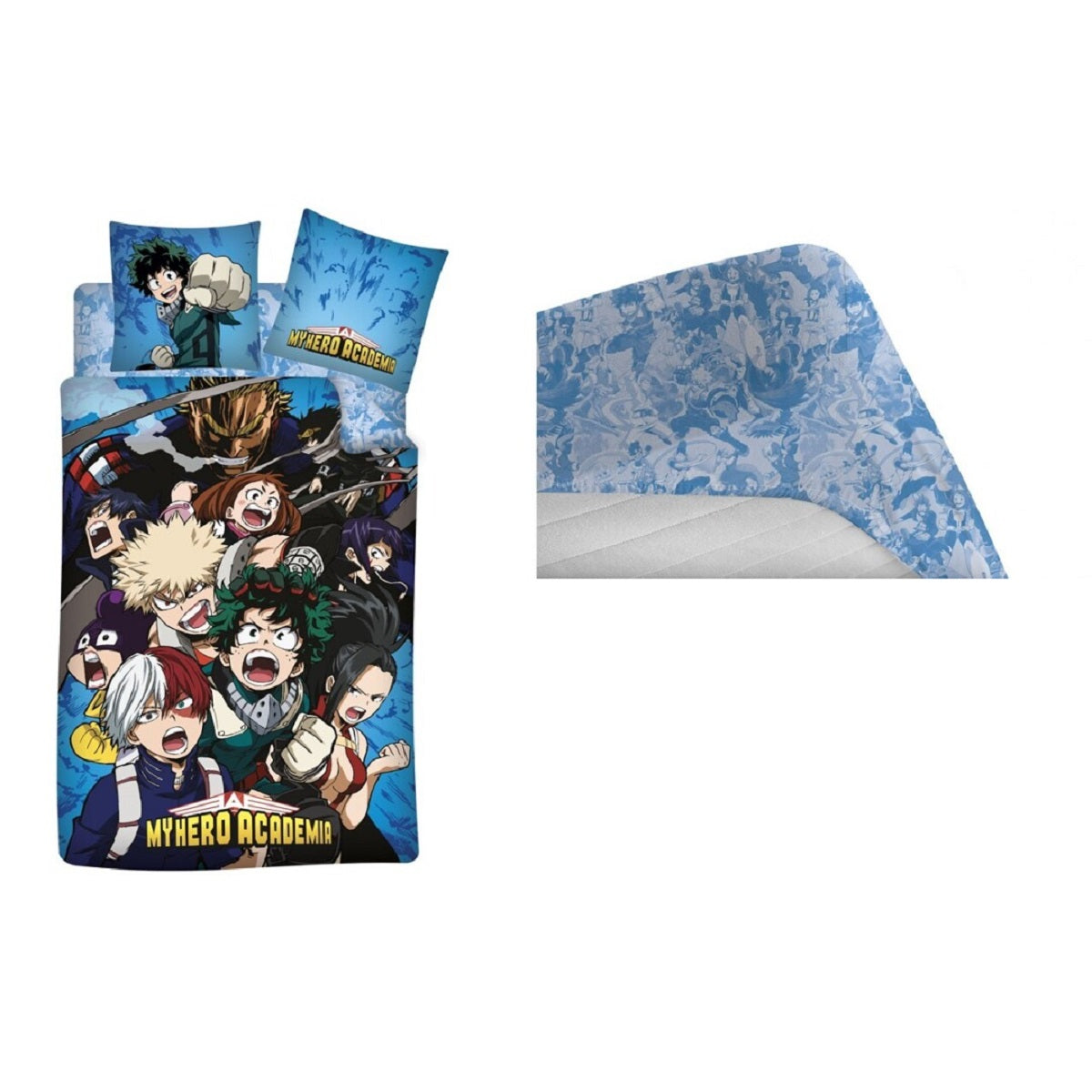 My Hero Academia – Bettwäsche-Set mit 1x Bettbezug(140x200cm), 1x Kissenbezug(65x65cm) & 1x Spannbettlaken(90x200cm)