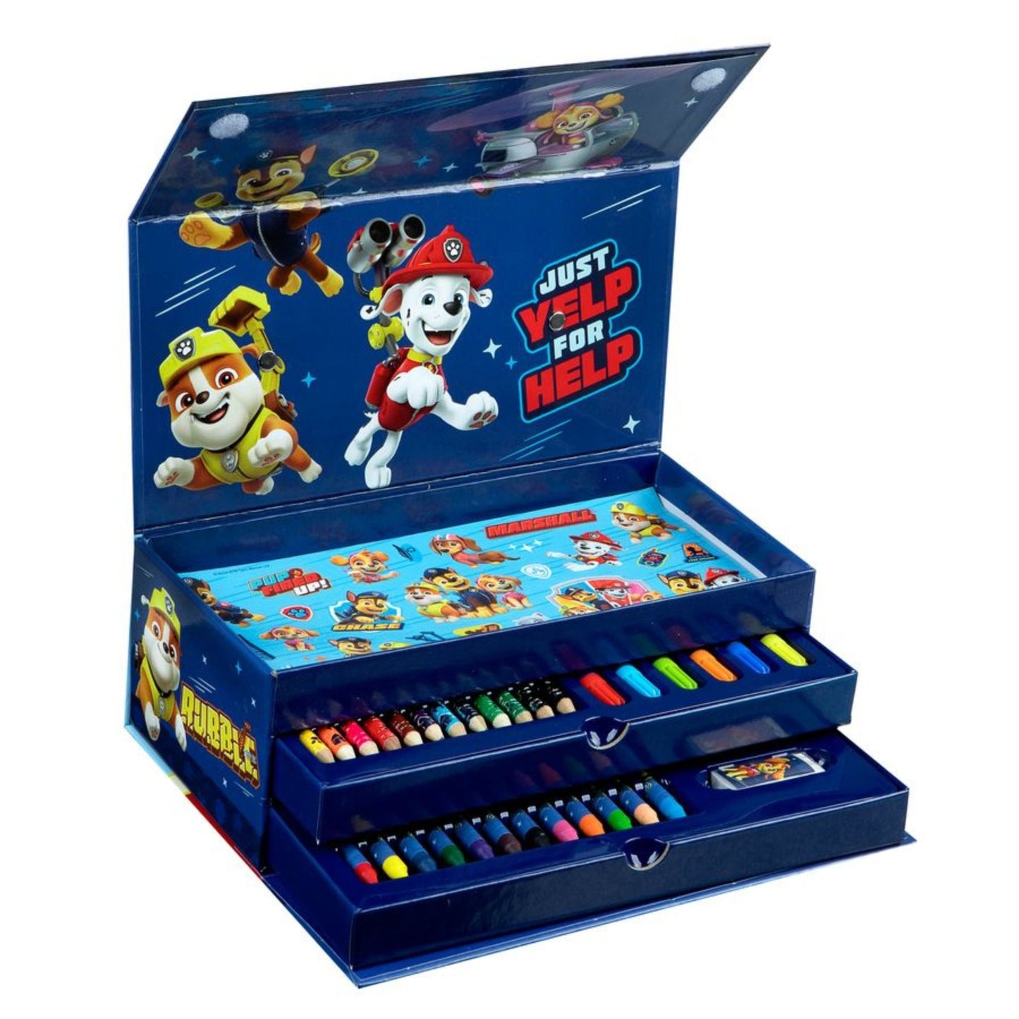 Paw Patrol Malkasten mit Schublade Kreativset für junge Künstler
