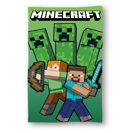 Minecraft Baumwollhandtuch Badehandtuch Strandtuch 70x140 cm aus Baumwolle