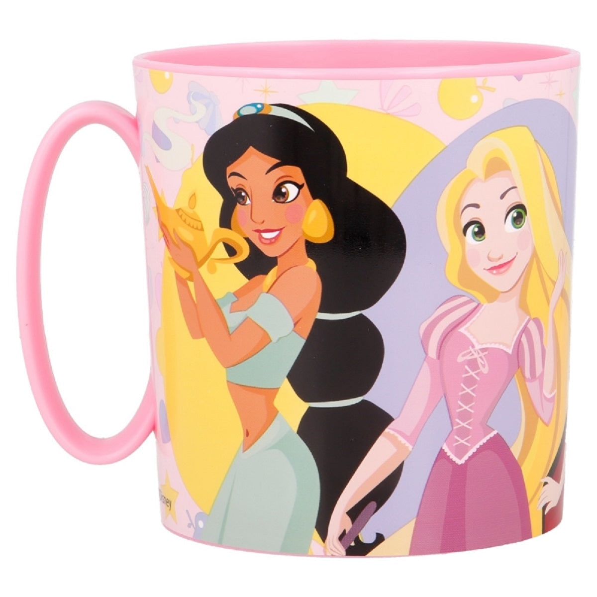 Disney Princess Becher Mikrowellengeeigneter Kunststoffbecher 390 ml – Motivbecher für Kinder
