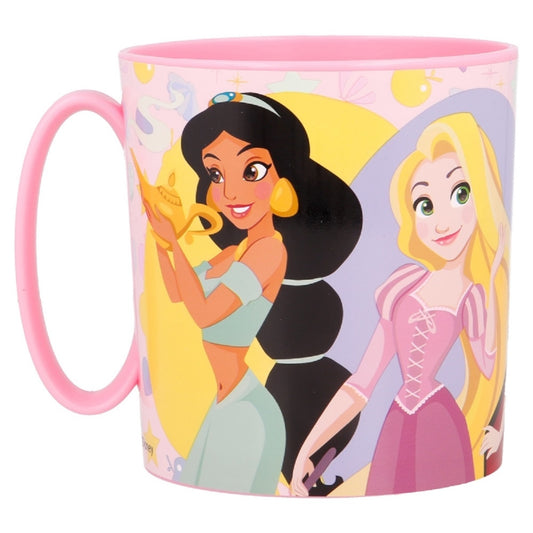 Disney Princess Becher Mikrowellengeeigneter Kunststoffbecher 390 ml – Motivbecher für Kinder